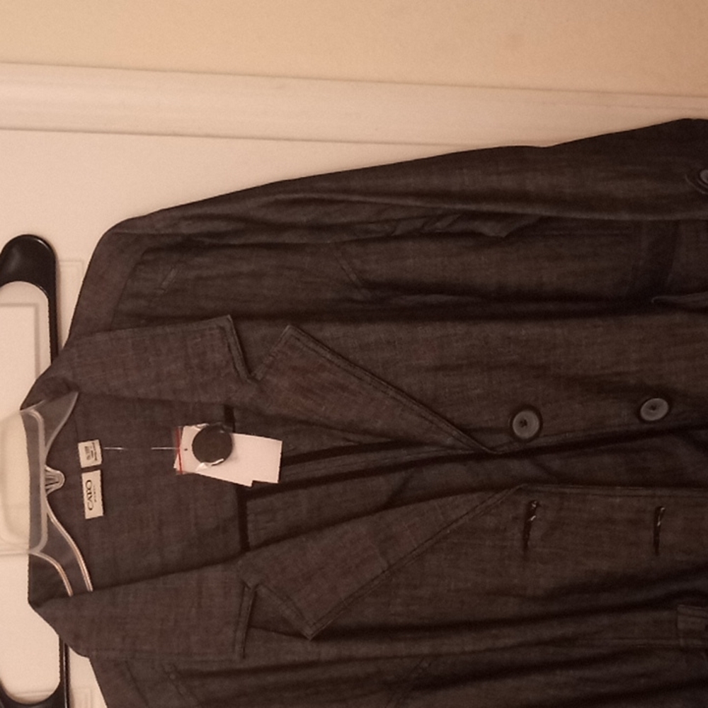 Denim Belted black Jacket